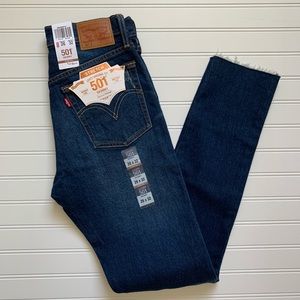 Levi’s 501 Skinny High Waisted Blue Jeans 25”